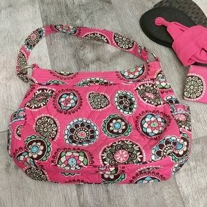 Pink cupcake reversible tote purse
